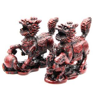 Pair of Chinese Dragon Statues